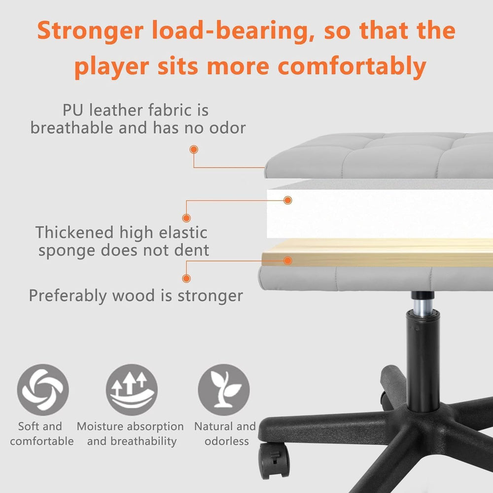 Footrest Under Desk Leg Rest Ottoman Adjustable Height Foot Stool (Grey)