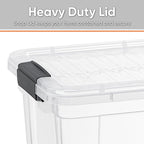 Superio Clear Storage Boxes with Lids, 4.75 Quart Plastic Container Bins for Organizing, Stackable Crates, BPA Free, Non Toxic, Odor Free, Organizers for Home, Office and Dorm, 6 Pack