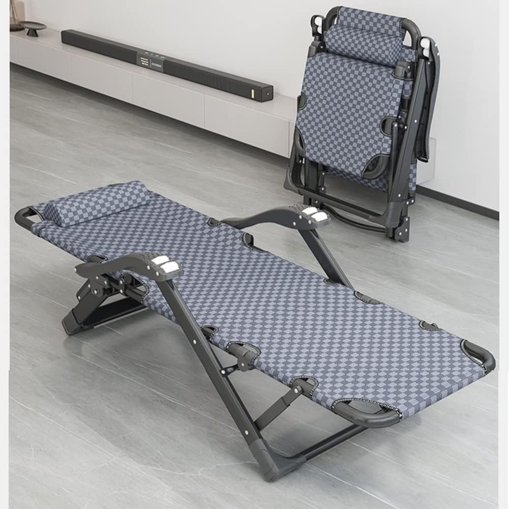 Gravity Chair Folding Portable Reclining Lawn Chair Patio Recliner Lounge ChaiseA Djustable with Headrest(A+Cushion B)