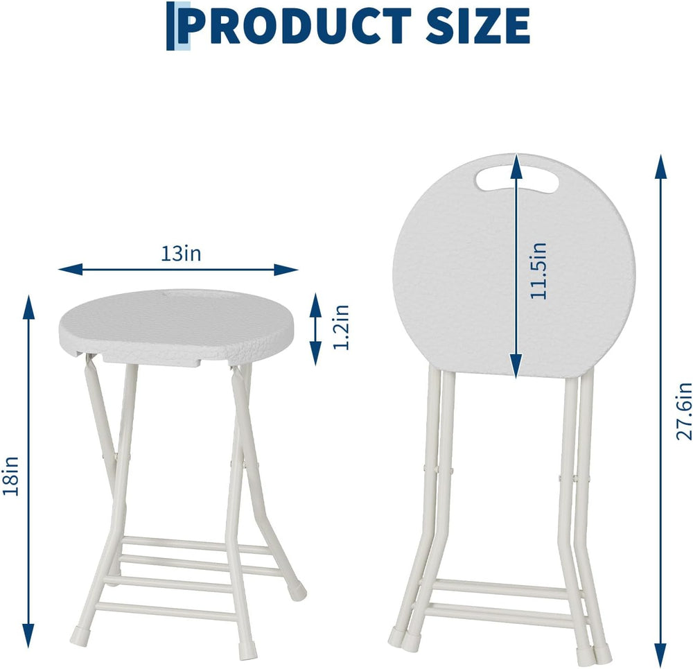 Garvee Folding Stool, Backless 18-Inch Stool, Portable with Handle, Foldable ...