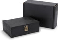 makerflo Large Black Pine Wood Memory Box with Black Felt Inside, Hinged with Clasp, Keepsake Wooden Box Ideal for Craft and Personalization (Laser Engraving, Epoxy, UV DTF, and Vinyl) – Pack of 1