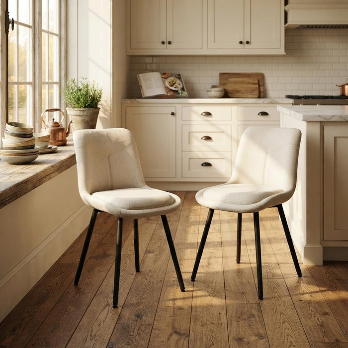 Garvee Upholstered Dining Chairs Set of 2, Chenille Dining Room Chairs