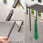 Metal Plant Stand, Rust-proof Aluminum Flower Pot Stand, Plants Display Stands Decoration Racks for Living Room Balconies and Gardens (90 Ebony)