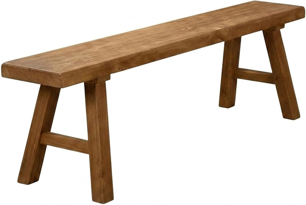 Solid Wood Farmhouse Bench, 10 12 14in Narrow Entryway Bench, Long Wood Dinin...