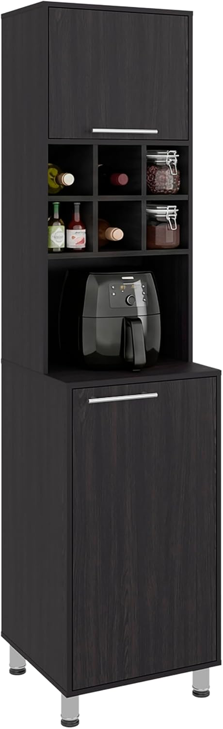 Attica Tall Kitchen Pantry Cabinet, 80.3" High Freestanding Double Door ...