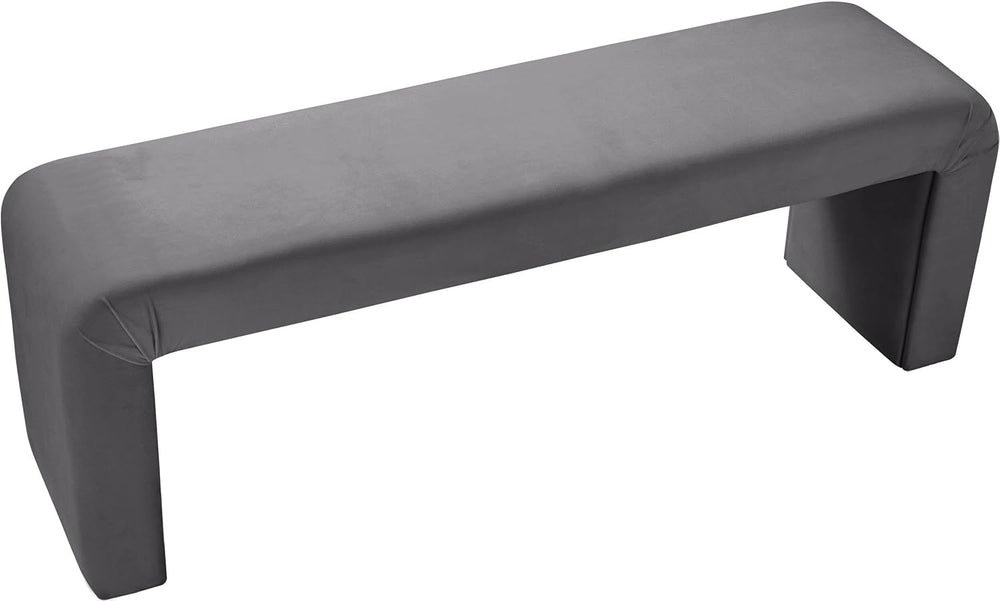 Meridian Furniture Minimalist Collection Modern | Contemporary Velvet Upholst...