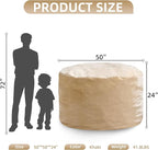 Hobestluk 5FT Bean Bag Chair Giant Bean Bag Chairs for Adults Large Bean Chairs with Removable Cover, Beanbag Chair with Filler, Adult Bean Bag Chairs for Living Room, Bedroom