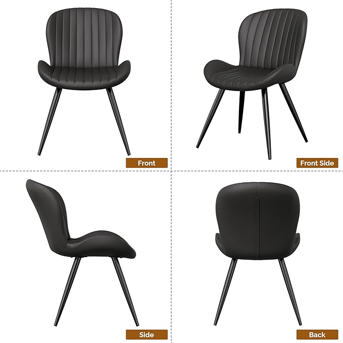 Dining Chairs Set of 2 Modern Fabric Dining Room Chairs Upholstered Dining Ch...