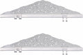 Shower Corner Shelf with 4 Hooks,No-Drill 10" Brushed Nickel 304 Stainless Steel Recessed Shelves for Bathroom Tile Walls,2-Pack