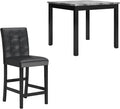 Signature Design by Ashley Maysville 5 Piece Counter Height Dining Set, Includes Table and 4 Bar Stools, Black