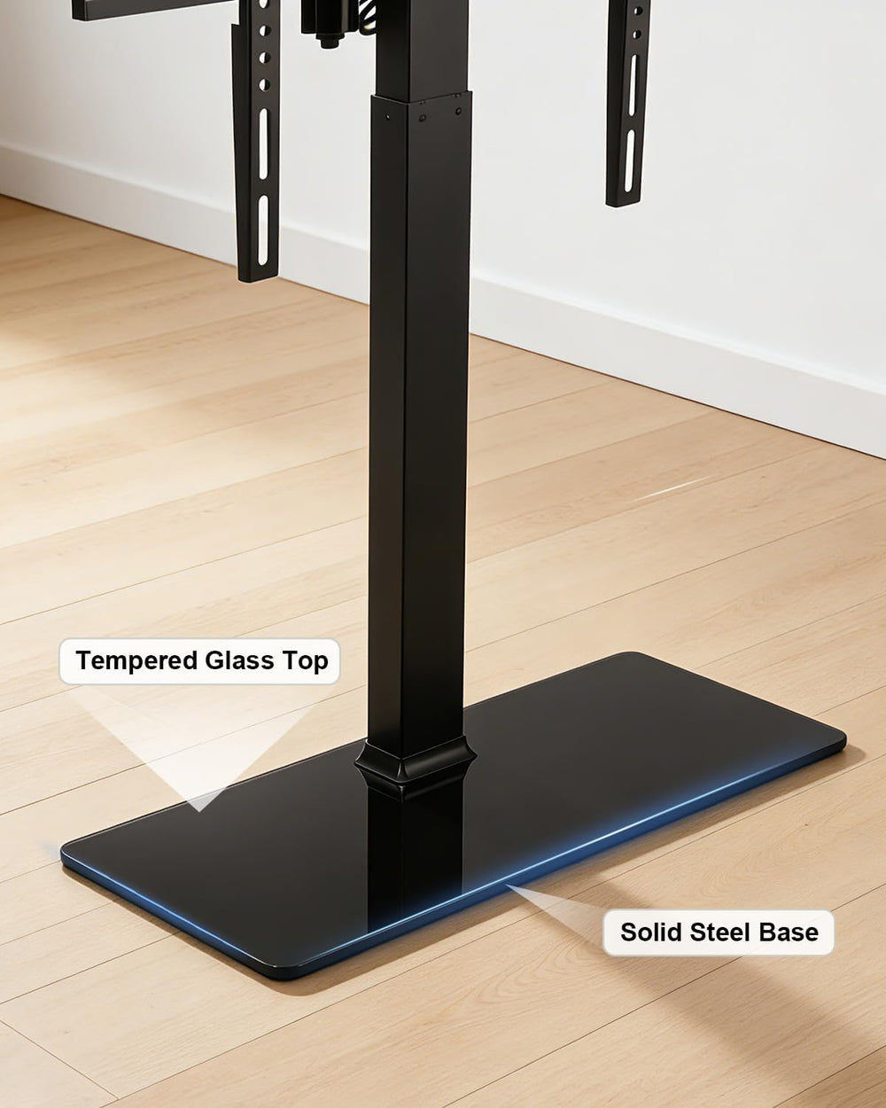 Universal Motorized TV Mount with Remote - Motorized TV Stand with Tempered G...