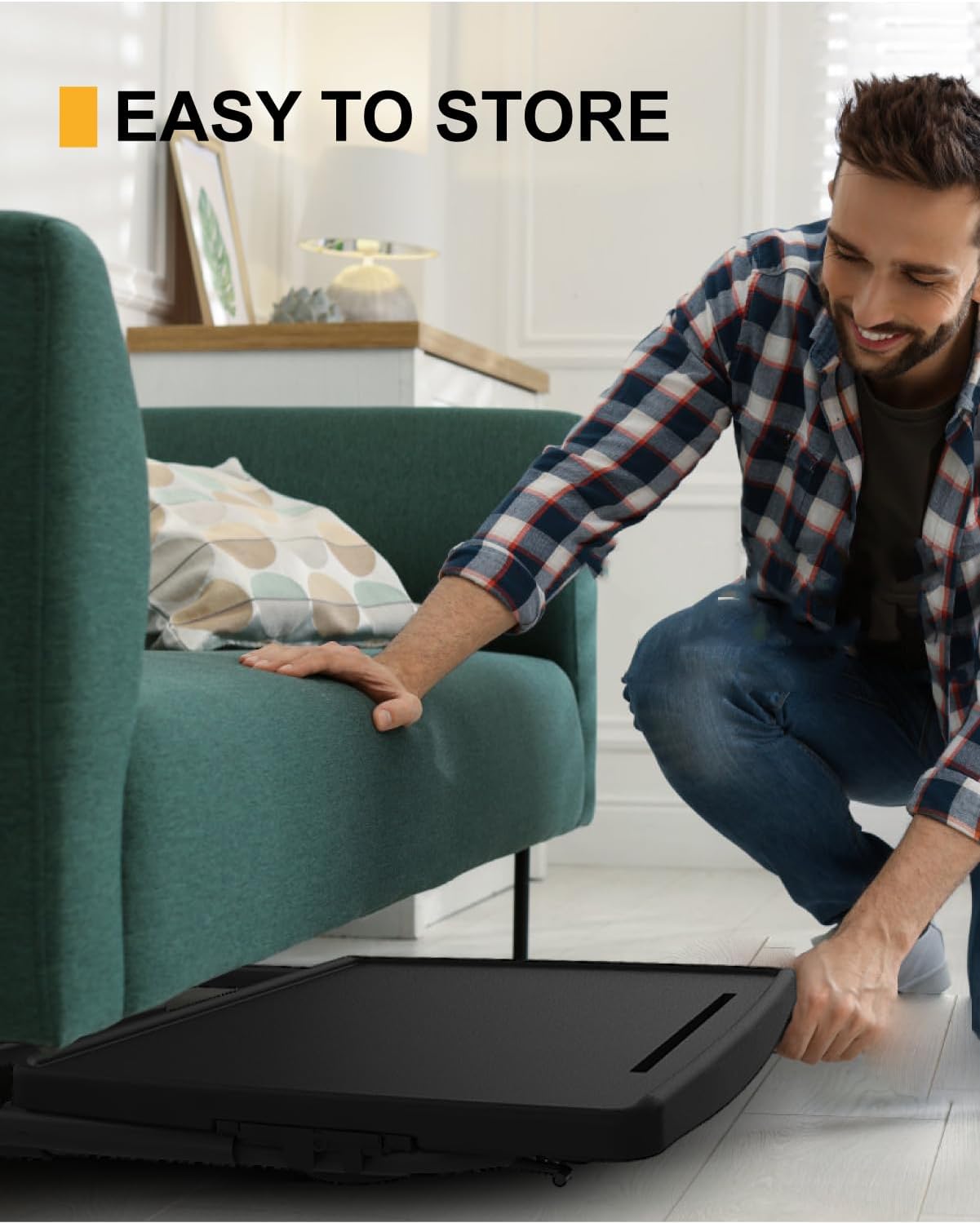 TV Tray Table, 16.9 x 22 x 29.1inch XL PRO Folding Dinner Table with 6 Height & 3 Tilt Angle Adjustments, Large Couch Desk for Working, Portable and Adjustable Laptop Desk for Sofa and Bed