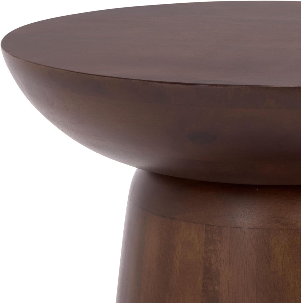 SAFAVIEH Home Collection - Zenon Dark Brown Solid Wood Accent Table with Open...