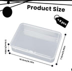 8 Pcs Small Plastic Case, 4x3x1 Inch Mini Plastic Storage Containers Box with Lid, Clear Rectangle Box Organizer for Collecting Small Items, Beads, Jewelry, Cards, Crafts