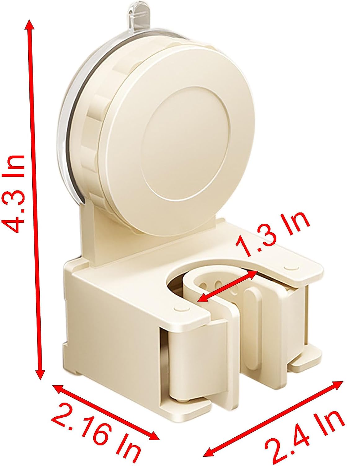 Sucked Type Mop Holder, Plastic White Mop Hanger for Home (white)
