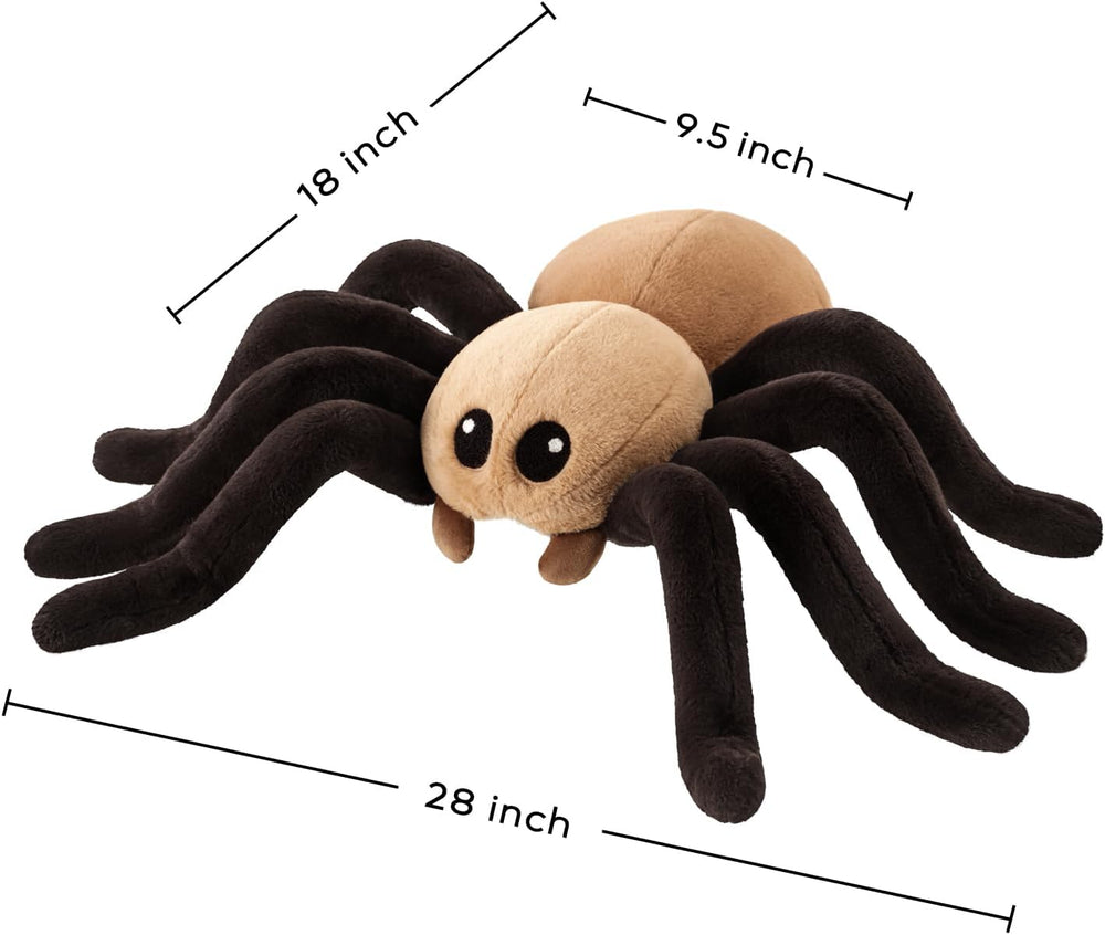 Phantoscope Halloween Spider Shaped Throw Pillow, Faux Fur Fluffy Tarantula D...