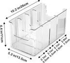 Drawer Belt Organizer for Men –Semi-clear Belt Storage Box for Dress & Leather Belts, Closet Drawer Organization, Holds Up to 10 Belts