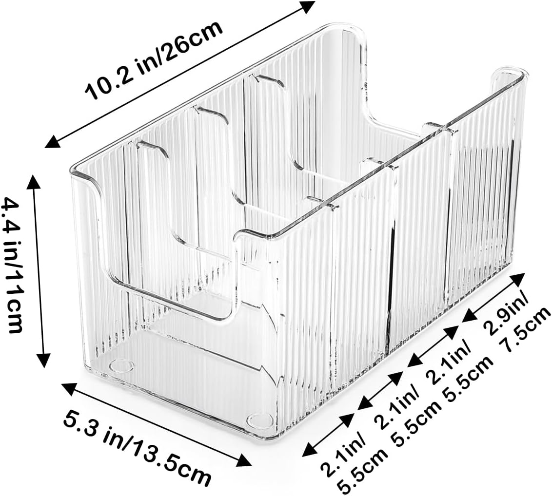 Drawer Belt Organizer for Men –Semi-clear Belt Storage Box for Dress & Leather Belts, Closet Drawer Organization, Holds Up to 10 Belts