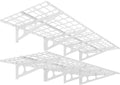 FLEXIMOUNTS 2-Pack 2x6ft 24-inch-by-72-inch Wall Shelf Garage Storage Rack Floating Shelves, 1200 lbs Load Capacity, White, Classic Series