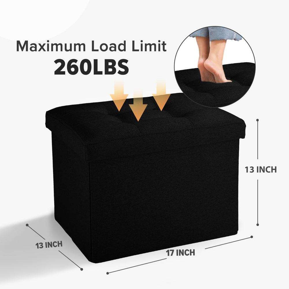 LINMAGCO Ottoman with Storage Small Foot Rest Stool Under Desk Stool Short Fo...