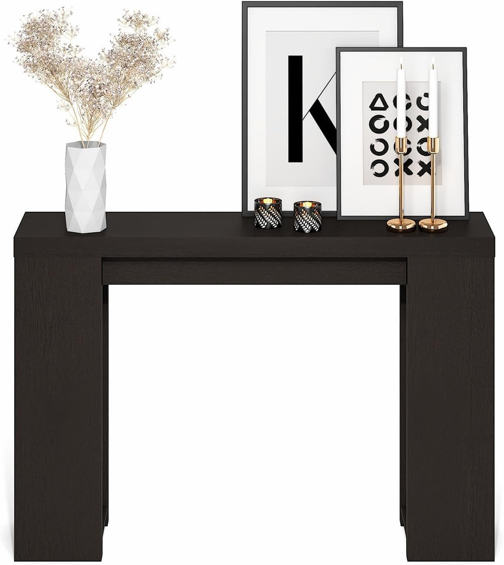 Furinno ARA 47-Inch Wide Entryway Table, Narrow Console Table, Dark Oak | Thi...