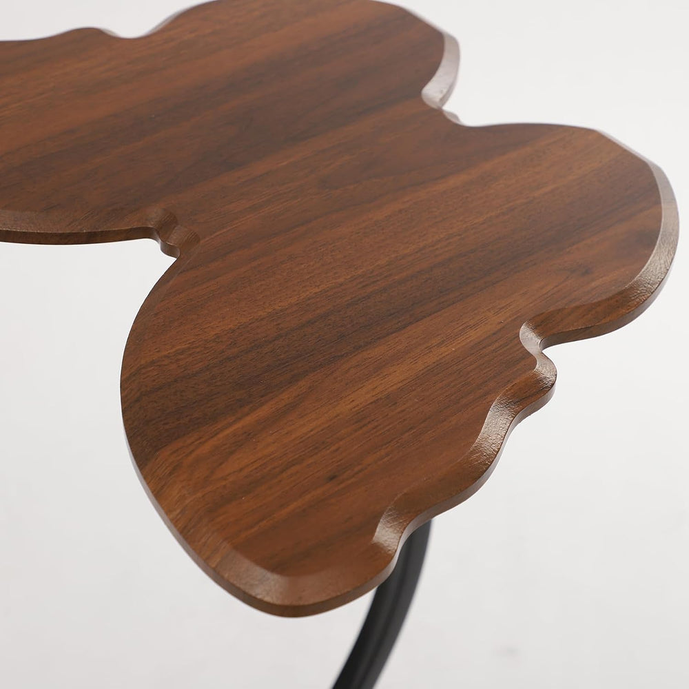 Side Table Butterfly Shape End Table, C-Shaped Small Coffee Tables Sofa Table...
