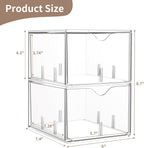 4 Pack Clear Tea Bag Organizers with Adjustable Dividers, Stackable Tea Drawer Organizer Box for Pantry, Coffee Bar, Kitchen Cabinet, Acrylic Food Storage Bins for Snacks, Sugar & Spice Packets