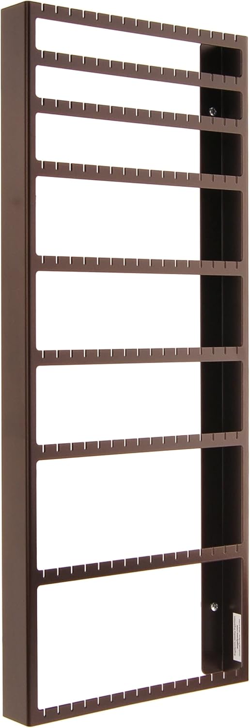 Angelynn's Wall Mounted Big and Small Earring Holder Organizer Display Women Long Post Stud Large Dangle Hoop Pierced Earrings, Hanging Closet Jewelry Storage Rack, Mary Rubbed Bronze 9"x23"