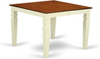 East West Furniture WEIP7-BMK-W 7 Piece Dining Set Consist of a Rectangle Dining Room Table with Butterfly Leaf and 6 Kitchen Chairs, 42x60 Inch, Buttermilk & Cherry