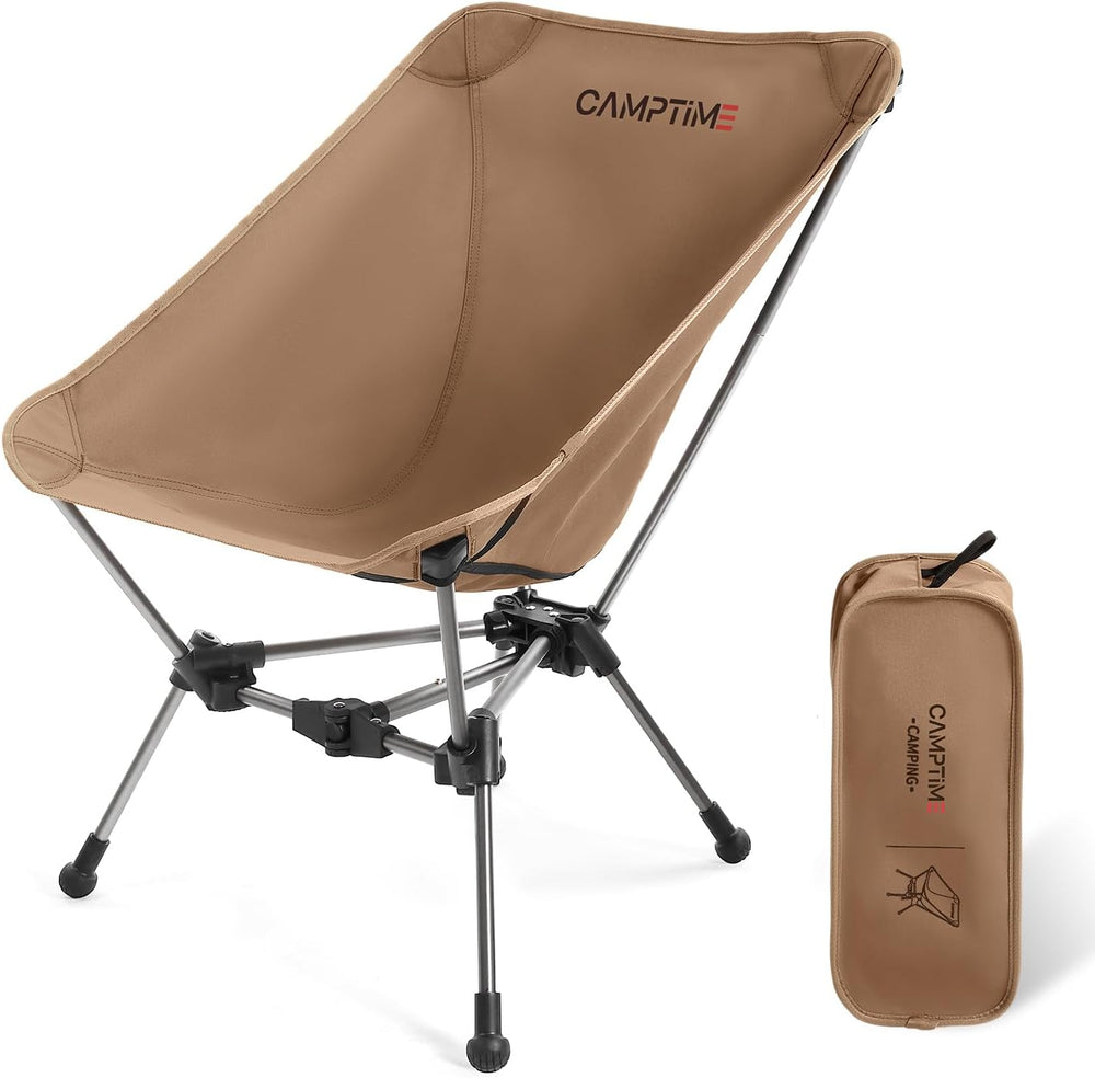 Camptime Portable Camping Chair, Lightweight Compact Backpacking Chair with S...