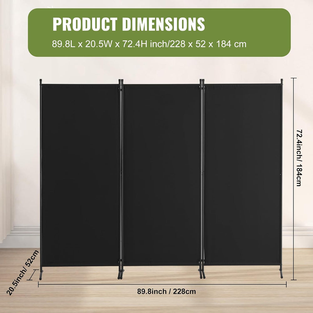VEVOR Room Divider, 3 Panel Room Dividers and Folding Privacy Screens, Fabric...