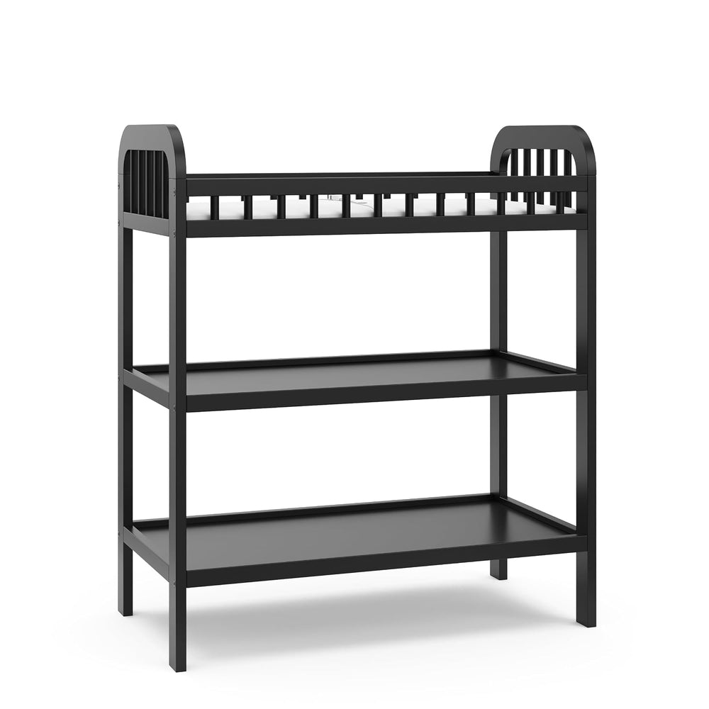 Storkcraft Pasadena Changing Table with Water-Resistant Changing Pad, Black