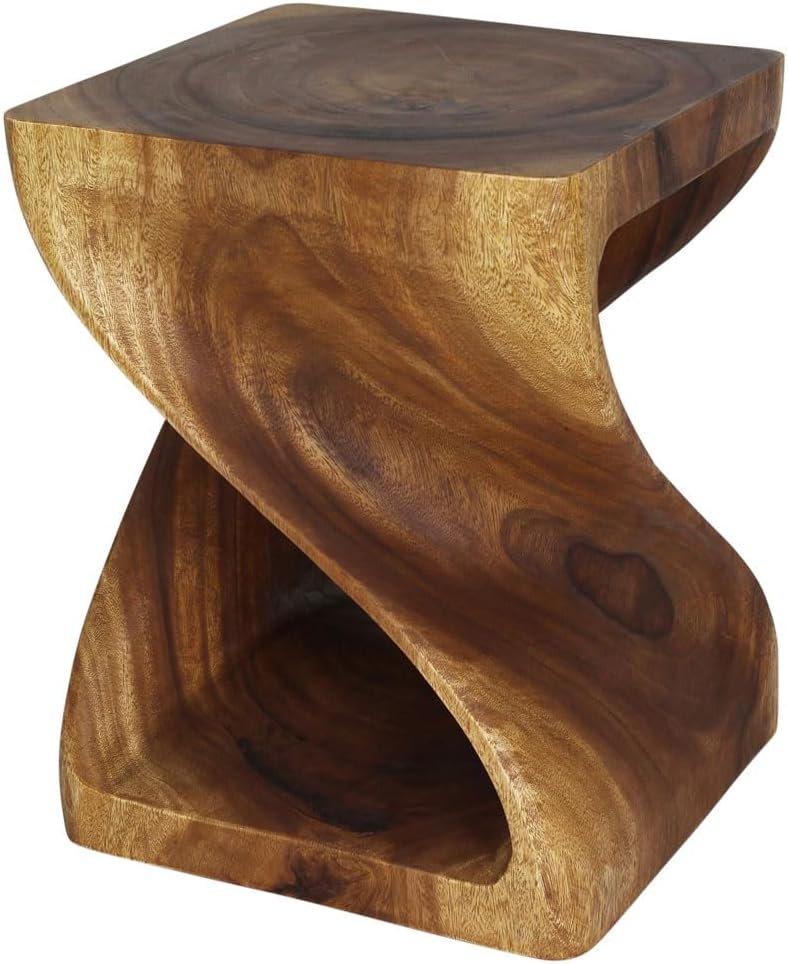 Haussmann Original Twist Side Table, Walnut, 18x18x23 in