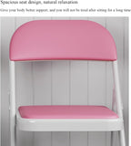 Portable Upholstered Folding Chair with Sturdy Metal Frame for Office Dining and More Comfortable and Durable