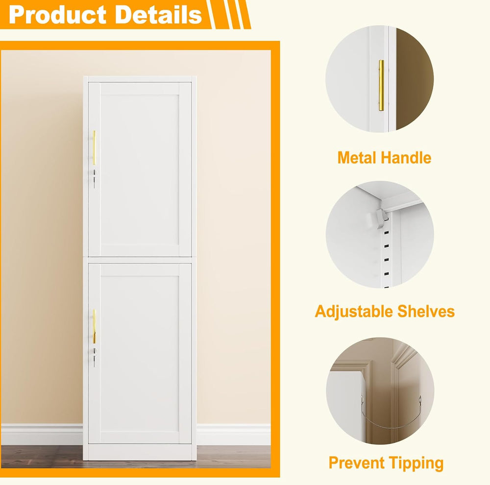 Ckzbx Metal Locker Tall Narrow Storage Cabinet, 67" H Locking Tool File ...
