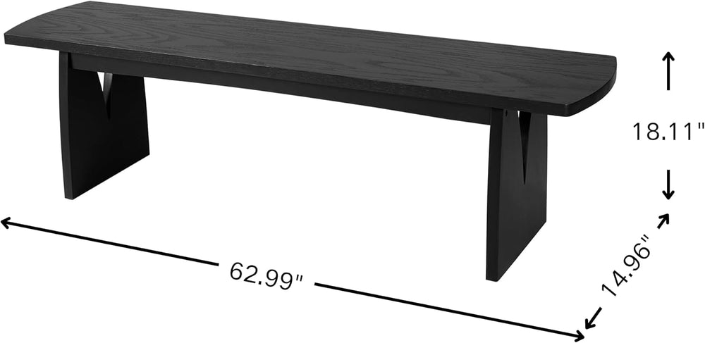 Christopher Knight Home 63" W Dining Bench, Modern Farmhouse Entryway Be...