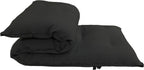 D&D Futon Furniture Cotton/Foam Traditional Japanese/Thai Floor Rolling Futon Mattresses, Yoga Meditation Mats, 3x30x80 Black