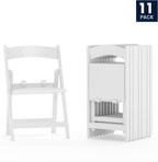 Flash Furniture Hercules Series Kids Padded Folding Chairs for Children, Children's Event Seats with 264-lb. Static Weight Capacity, Set of 11, White