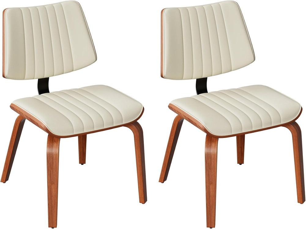 Dining Chairs Set of 2,Mid Century Modern Upholstered Kitchen Chairs with Erg...