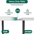 6FT Folding Table 4 Pack, Heavy Duty Plastic Table with Handel, 400lbs Portable Table, Reinforced Steel Legs, Fold-in-Half Table Ideal for Parties, Picnics, Weddings, Camping White