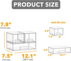 SpaceAid Bottle Storage Organizer Baby - Acrylic Bottles Station Organizer Container, Stackable Clear Drawers for Countertop, Vanity, Bathroom, Cabinet, Pantry Organization, 3 Pack, 2S1L, 7.8"H