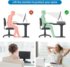 gianotter Computer Monitor Stand Riser, office organizer with Drawer, Office Organizers Storage for Classroom Office Supplies (Wood)