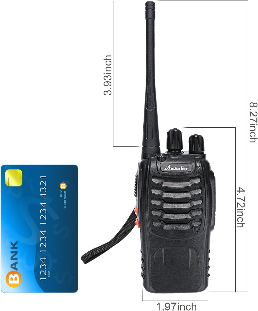 Walkie talkies 10 Pack Long Range Rechargeable 2 Way Radio UHF 16-Channel wit...