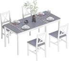 SogesHome 47.2'' Dining Table Set with 4 Chairs, 5-Piece Modern Chic Design, Premium Construction, Versatile Functionality, Easy Assembly, Gray and White Finish, Grey