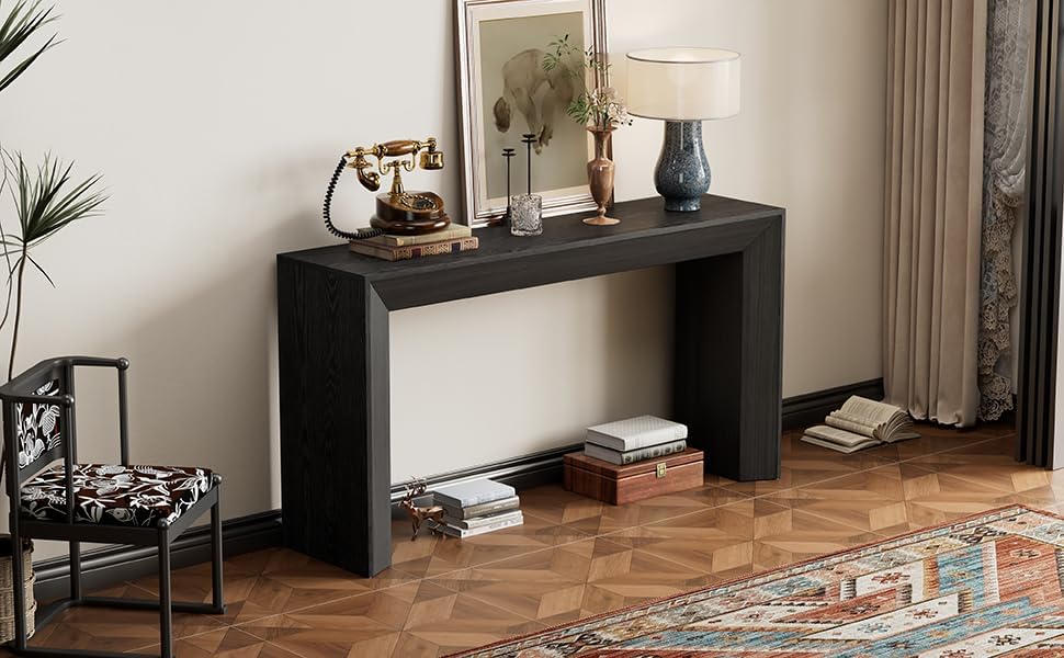 Elegant Console Table,Fireplace Design,Simple and Functional with Wood Veneer...