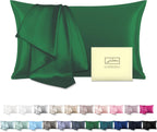 Mulberry Silk Pillow Cases for Hair and Skin King Size Silk Pillowcase with Zipper Soft Breathable Smooth Cooling Satin Silk Pillow Covers for Sleeping (Olive Green,20"X 36",1Pcs)