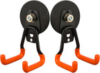 MUTUACTOR Updated Magnetic Hooks Heavy Duty,20lbs Anti-Scratch Strong Garage Magnet Hook,2PCS Anti-Slip Magnetic Tool Hooks for Organizing Cordless Impact Drivers Garden Shovel Tool Box