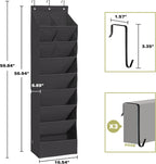 2 Pack Shoe Organizer with 6 Extra Large Pockets and 4 Large Pocket, Over the Door Sturdy Closet Storage Rack, Hanging Shoe Organizer for Shoes, Sneakers, Black