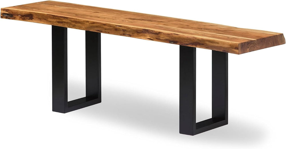 Alaterre Furniture Alpine Solid Wood Entryway Bench - 48 Inch Industrial Mode...