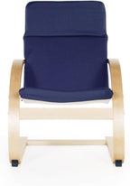 Guidecraft Kiddie Rocker - Blue, Comfortable Cushioned Children's Rocker with Wooden Frame, Classroom Seating for up to 120 Pounds